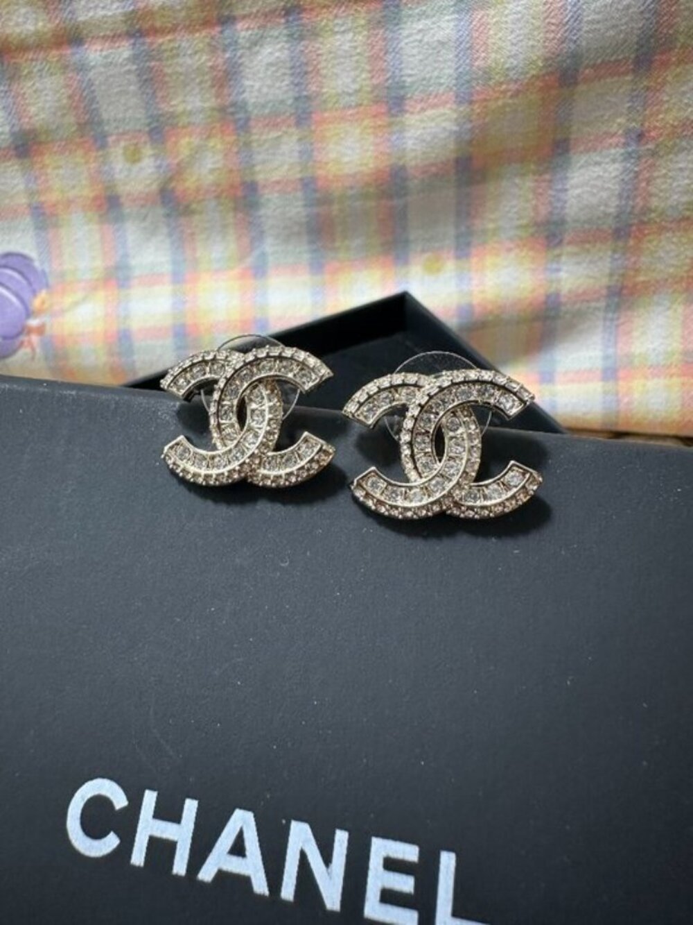 🥂Chanel Sparkly CC Logo Earrings